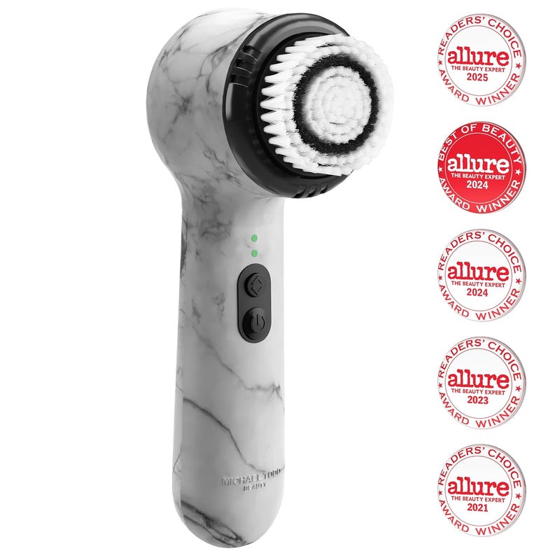 Michael Todd Beauty Soniclear Allure 2024 Best of Beauty Winner Facial Cleansing + Exfoliation Brush System with Antimicrobial Protected Bristles, 4 speeds, Serum Infusion Head + Travel Case - Image 2